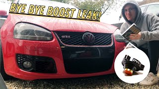 DIAGNOSING THE BOOST LEAK ON MY MK5 GTI GFB DV HOWTO [upl. by Campball]