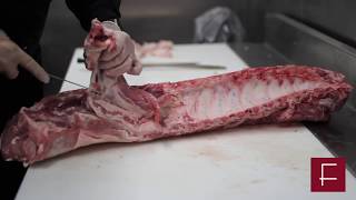 How to Butcher Whole Bone In Pork Loin [upl. by Rrats]