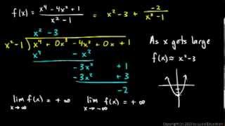 Calculus 23d  Rational Functions  Parabolic Asymptote [upl. by Nnarual898]