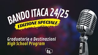 Bando ITACA 202425 e Graduatorie Borsa di Studio per High School Program e Anno allEstero [upl. by Juta]