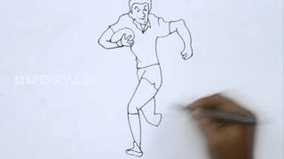 How to Draw a Rugby Player [upl. by Amrac]