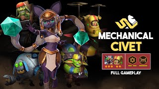 THE MECHANICAL CIVETS 🤖🐱💥 6 MECH 1 CIVET  GEM ARTISAN CARRY ⭐ AUTOCHESS 37 ♟️ [upl. by Zielsdorf204]