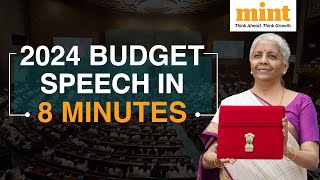 Budget 2024 TOP HIGHLIGHTS In 8 Minutes  Budget 2024 Takeaways  Income Tax  Standard Deduction [upl. by Kohler]