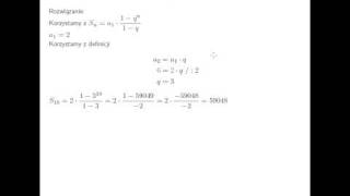 Suma ciągu geometrycznego [upl. by Meehsar]