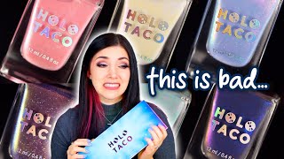 Holo Taco Underglow Nail Polish Swatch amp Review  Disappointing  KELLI MARISSA [upl. by Maiga]