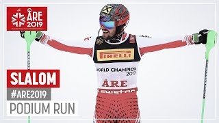 Marcel Hirscher  Gold Medal  Mens Slalom  Are  FIS World Alpine Ski Championships [upl. by Htebazil]