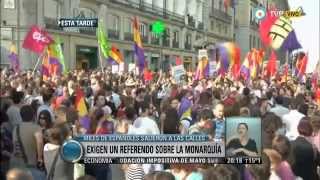 Visión 7  Marchas en España reclaman Referendum por la Monarquía [upl. by Longley]