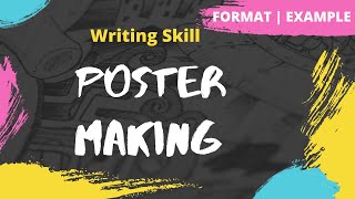 Poster Making  How to make a Poster  Format  Example  Writing Skills [upl. by Nnail622]