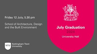 530pm  Ceremony 14 NTU Graduation 12 July 2024  Architecture Design and the Built Environment [upl. by Dibbell]