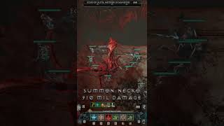 Mendeln Summon Necro 910 million damage Uber Lilith Kill Diablo 4 S1 diablo4 shorts skulm [upl. by Lunsford]