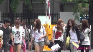 130705 에이핑크 뮤직뱅크 출근길 직캠 [upl. by Eberhart]