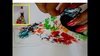 leaf stamp painting  leaf painting idea  leaf paiting for fun [upl. by Hyacintha]