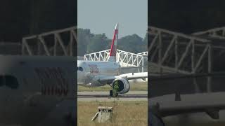 Airbus A220100 Swiss boeing aviation genevaairport airbus airport geneve lasvegas usa [upl. by Einomrah]