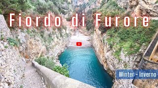 The Amazing Amalfi Coast FURORE FJORD in winter Description in the caption [upl. by Codie]