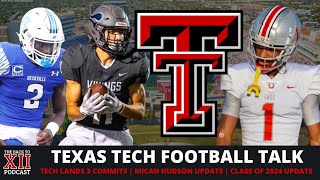 Texas Tech Football Red Raiders Land 3 Commits  Micah Hudson Update  2024 Recruiting Outlook [upl. by Nolasba558]