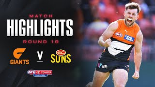 GWS Giants v Gold Coast Suns Highlights  Round 19 2024  AFL [upl. by Adelaida]