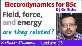 Electrodynamics BSc Physics Lecture 13  Field force and energy  Electricity and Magnetism [upl. by Sandie]