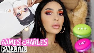 James Charles x Morphe  Swatchs  Makeup  Avis [upl. by Hepza287]