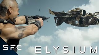 Elysium Movie  Full Final Battle Scene  Max Vs Kruger [upl. by Anelec]