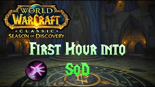 WoW Season of Discovery  First hour as a Warlock [upl. by Kcitrap691]