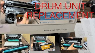 HP LJ 1020 W PRINTER DRUM UNIT REPLACEMENTDRUM UNIT REPLACEMENT [upl. by Anniroc]