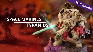 NEW Space Marines vs Tyranids  A 10th Edition Warhammer 40k Battle Report [upl. by Ocirred]