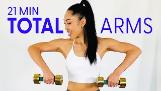 21 Minute Total Arm Tone Workout  21 Day Tone [upl. by Asilram]