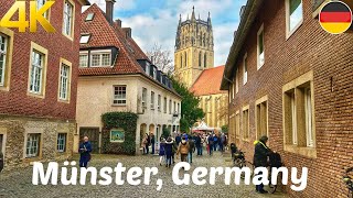 Münster Germany Christmas Market and city walking tour 4K [upl. by Lerrej]