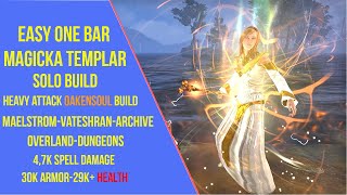 Easy One Bar Magicka Templar Solo Build for ESO Gold Road  Solo Magplar Build [upl. by Seumas179]