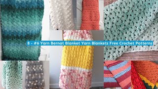 6 Yarn Super Bulky Learn to Make Throws Bernat Blanket Yarn Crochet Patterns Quick Project [upl. by Adikam]