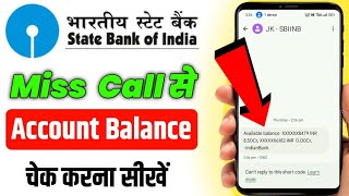 SBI Bank Balance Check Miss Call number  State Bank Of India Balance Check 2024 New Number [upl. by Nobe]