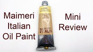 Maimeri Italian Oil Paint Mini Review  White Earth from Carerra vs Titanium White [upl. by Eddy]