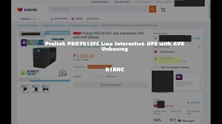 Eng Sub Prolink PRO701SFC Line Interactive Uninterruptible Power Supply UPS Unboxing Tagalog [upl. by Genvieve]