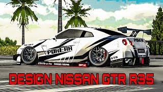 TUTORIAL DESIGN NISSAN GTR R35 BOSSKU  CAR PARKING MULTIPLAYER [upl. by Adivad]