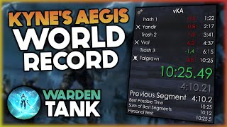 ESO Kynes Aegis Hard Mode in 10 Minutes Warden TankHealer  World Record Speedrun  Update 44 [upl. by Nennerb]