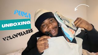 Unboxing amp Wearing My New Puma Velophasis Phased Trainers Sneakers👟👟 [upl. by Curzon]