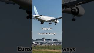 Boeing 777 EuroAtlantic Airways landing from Toronto to Warsaw [upl. by Daffi721]