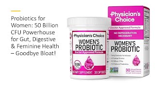 Probiotics for Women 50 Billion CFU Powerhouse for Gut Digestive amp Feminine Health – Goodbye Bloat [upl. by Dunaville393]