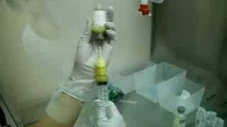 Mixing of AmphotericinBLiposomeAmbisome at ICU（No2アムビゾームの調製 [upl. by Alemak]