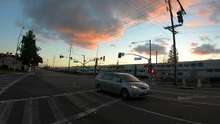 Meats Avenue Railroad Crossing in Orange CA [upl. by Xirtaeb]