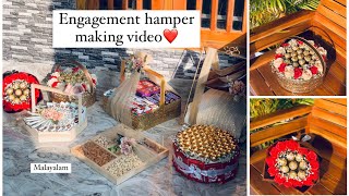 Engagement hamper making tutorial  Malayalam  qwings art [upl. by Maighdiln]