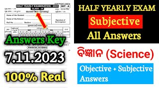 Class 9 half yearly exam 2023 science subjective answers  100 Real Copyright ossta real question [upl. by Ladnyk]