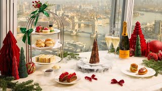 🎄Festive AFTERNOON TEA at Ting The Shard 🥂panoramic views of London [upl. by Etteyniv]