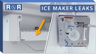 Ice Maker Leaking Water Refrigerator Troubleshooting  Repair amp Replace [upl. by Ytisahcal882]