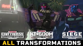 Transformers War For Cybertron Trilogy2021 All Siege Earthrise amp Kingdom Transformations [upl. by Datnow]