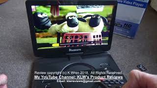 Review of Naviskauto portable DVD player [upl. by Agamemnon287]