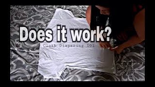 NO SEW TSHIRT CLOTH DIAPER  Cloth Diapering on a BUDGET [upl. by Udella]