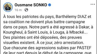 La colère de Ousmane Sonko à Barthélémy Dias [upl. by Ayotas385]