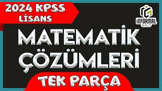 2024 KPSS Lisans Matematik Çözümleri  Tüm Sorular ve Detaylı Anlatım [upl. by Zingg]