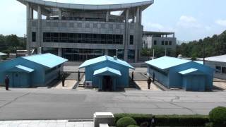 DMZ from North Korea US troops on lunch break [upl. by Sikleb333]